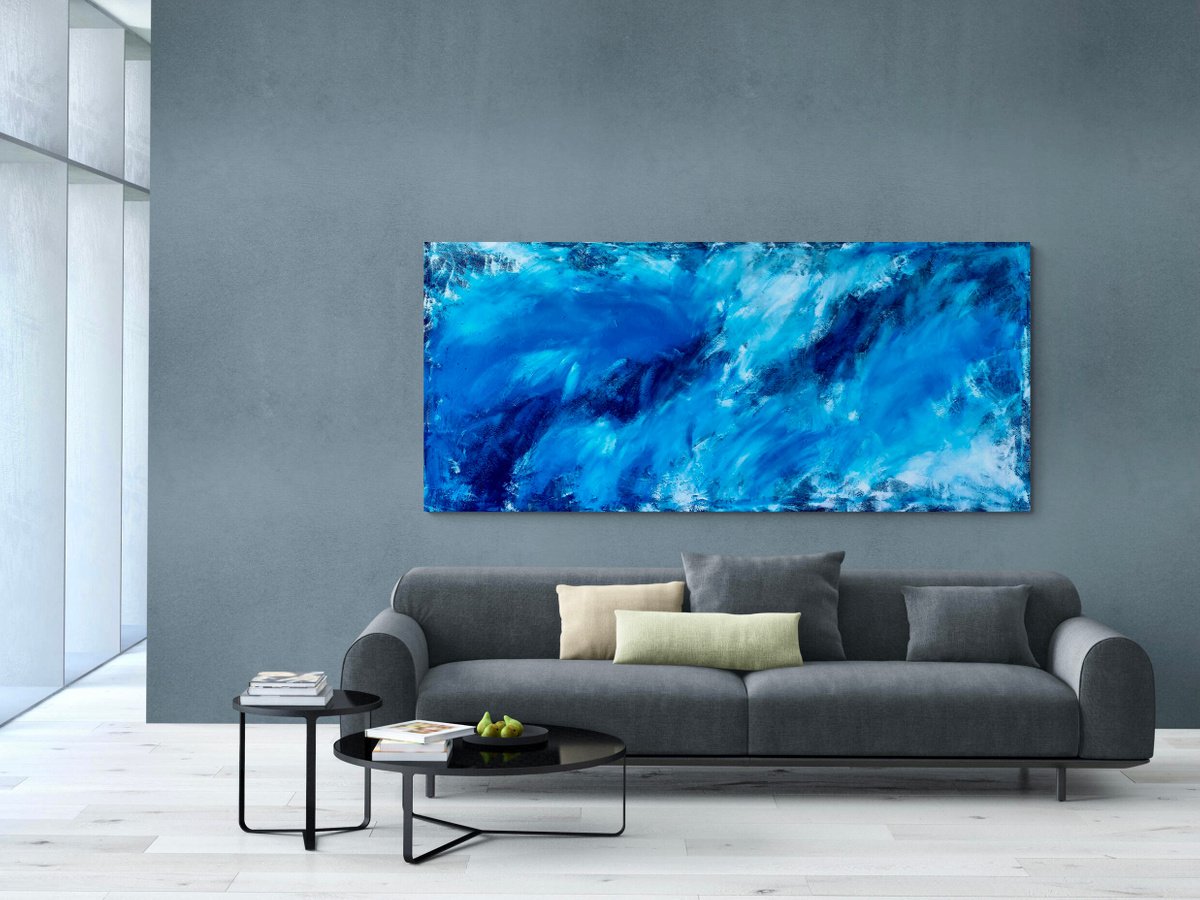 Atlantic crossing XXL No. 5221 Abstract in blue by Anita Kaufmann