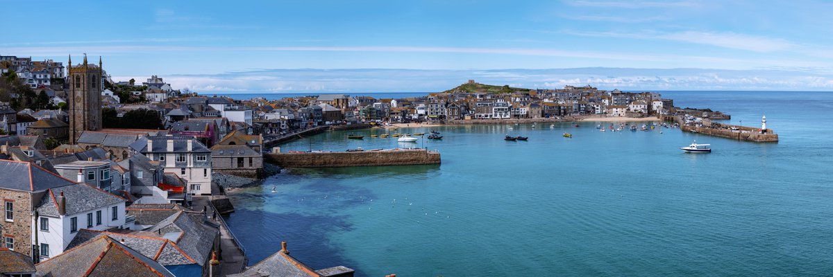 Photorealistic Photograph , St Ives Panorama By Paul Nash, 30 X 10, Artwork For Sale On Artfinder