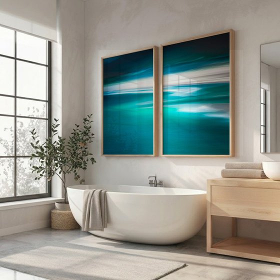 Teal Effusion, Diptych