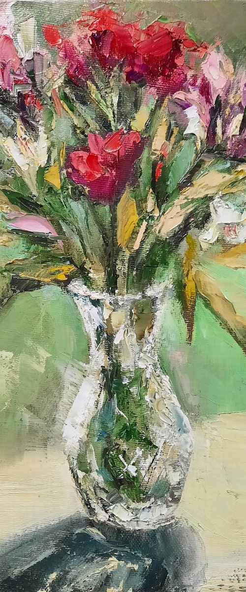The Grandma's Crystal Vase by Irina Sergeyeva