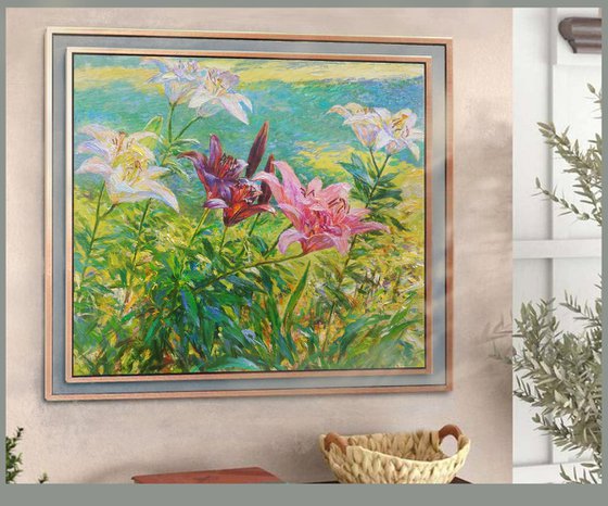 Sunny siesta. Lilies.