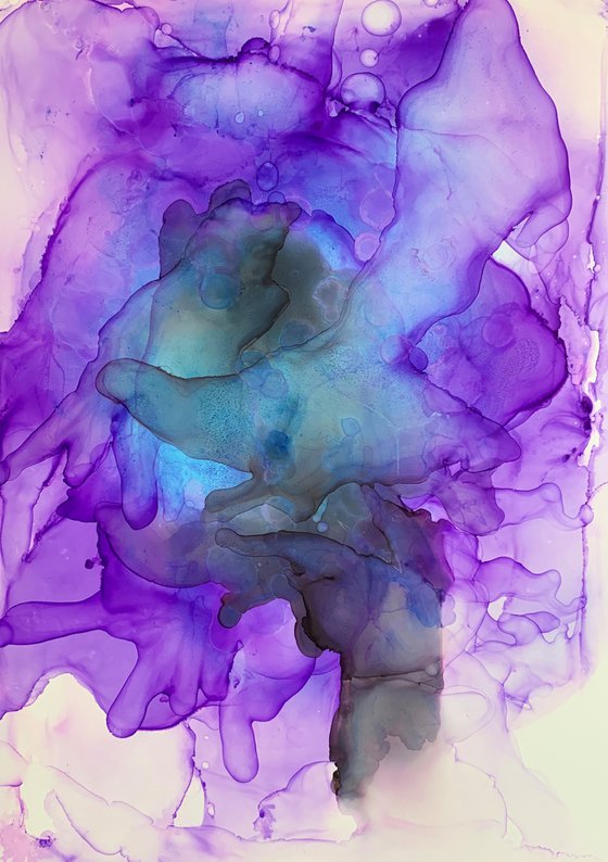 Alcohol Ink abstract painting.