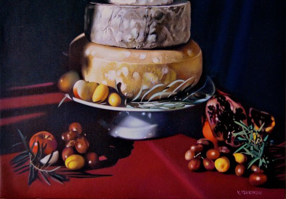 Still life with cake