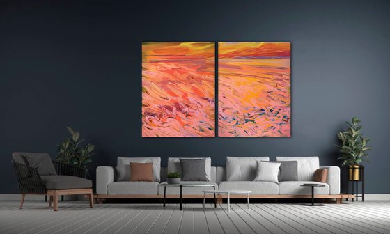 Pink Sea Breeze / Diptych