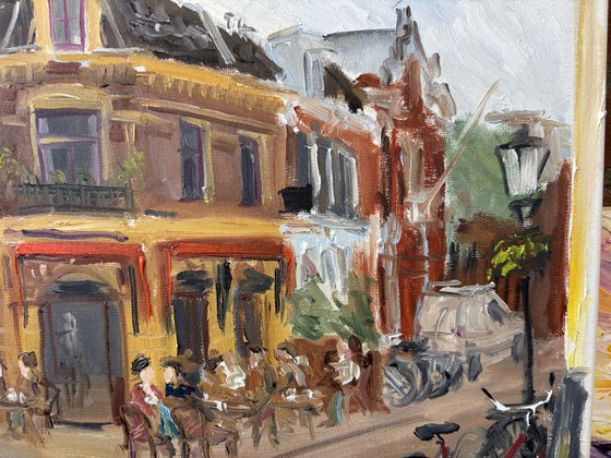 Dutch Street Cafe and Domtoren Utrecht