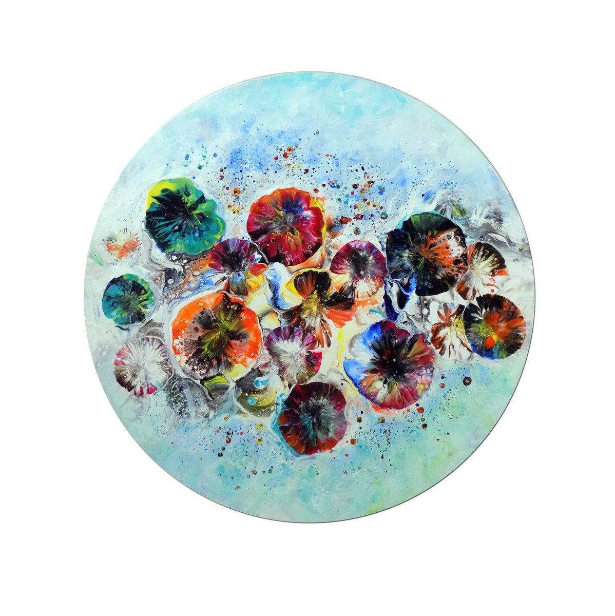 Spring Flowers By Areti Ampi, 31 X 31, Artwork For Sale On Artfinder