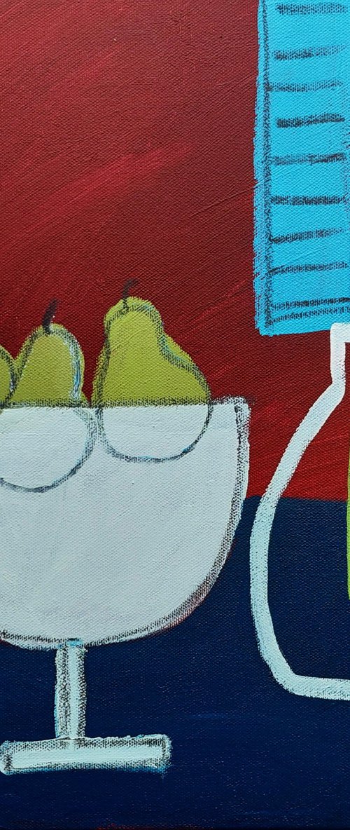 Still Life with 4 Pears by Jan Rippingham