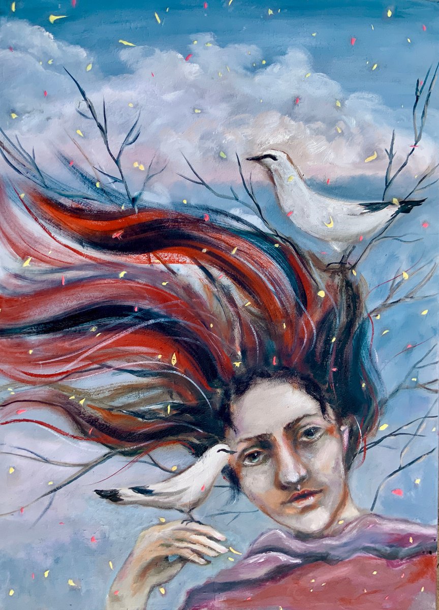 Song of the Birds - portrait, girl, woman, fantasy by Alexandra Jagoda (Ovcharenko)