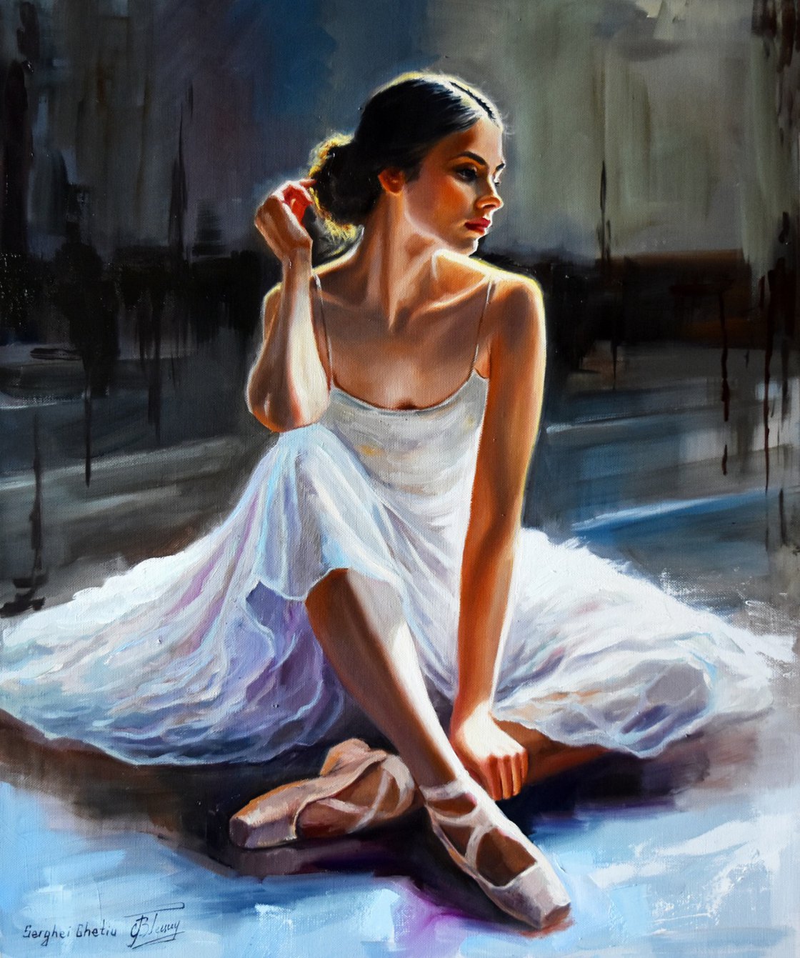 Oil fashion painting-ballerina