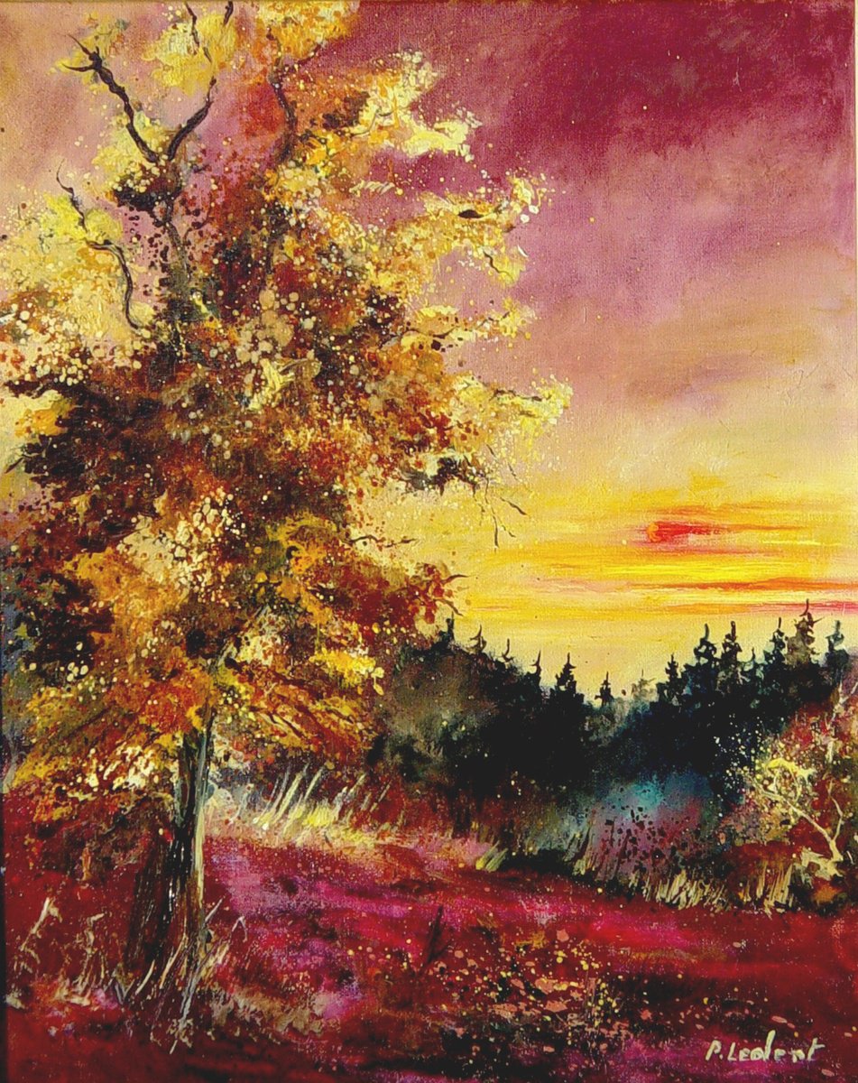 Pol Henry Ledent | Original Oil Painting | An Oak In Autumn | 40 X 50Cm | Artwork For Sale On Artfinder
