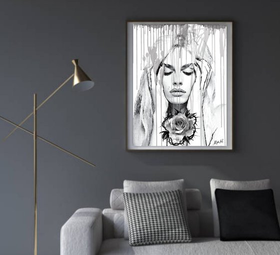 Girl with Rose