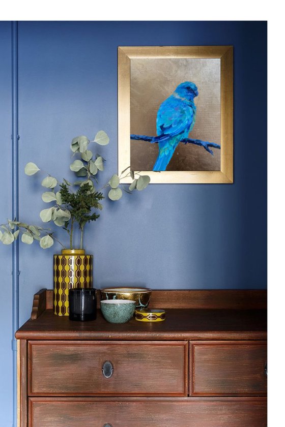 A blue parrot