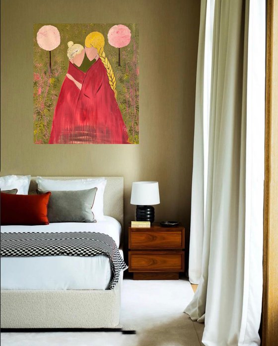 Mother Daughter Original Painting