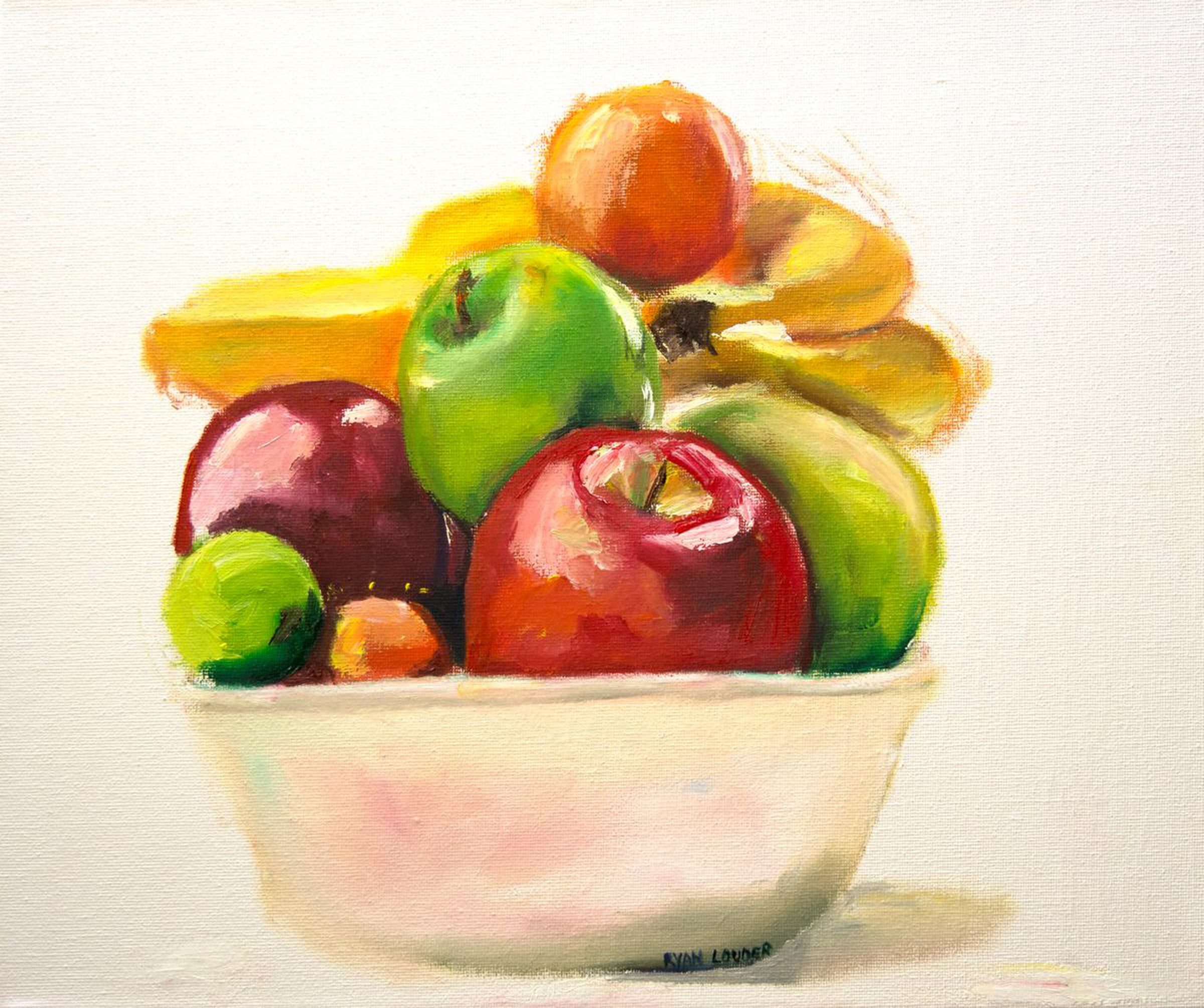 Bowl Of Fruit Oil Painting By Ryan Louder Artfinder