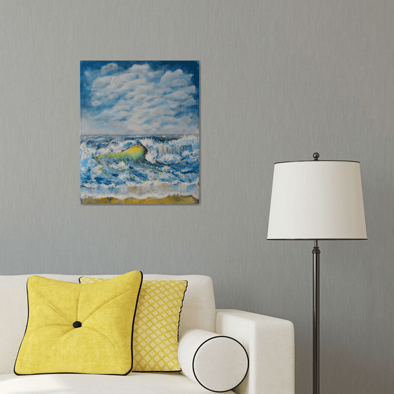 Cloudy Day - Modern Abstract Seascape