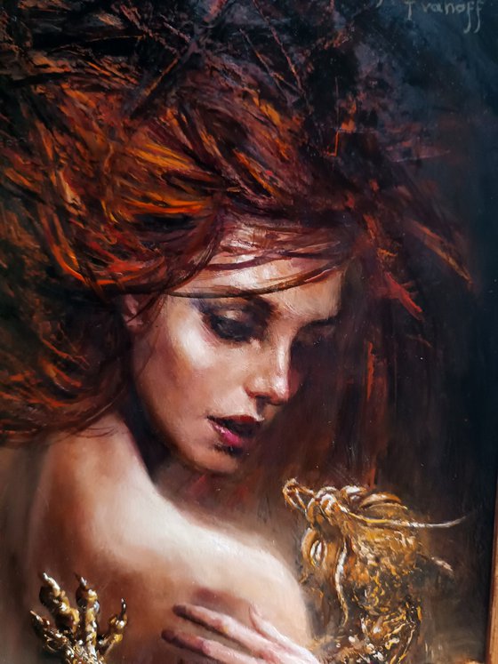 Lady with a little Dragon