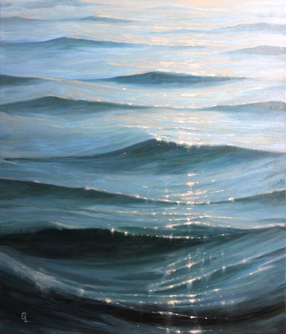 Sea waves. (60x70 cm.)