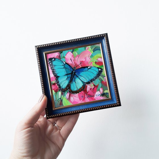 Butterfly and flowers