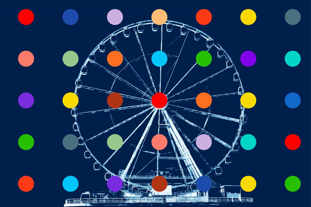 Ferris wheel 31,5x47,2 (80x120 cm) by Kosta Morr