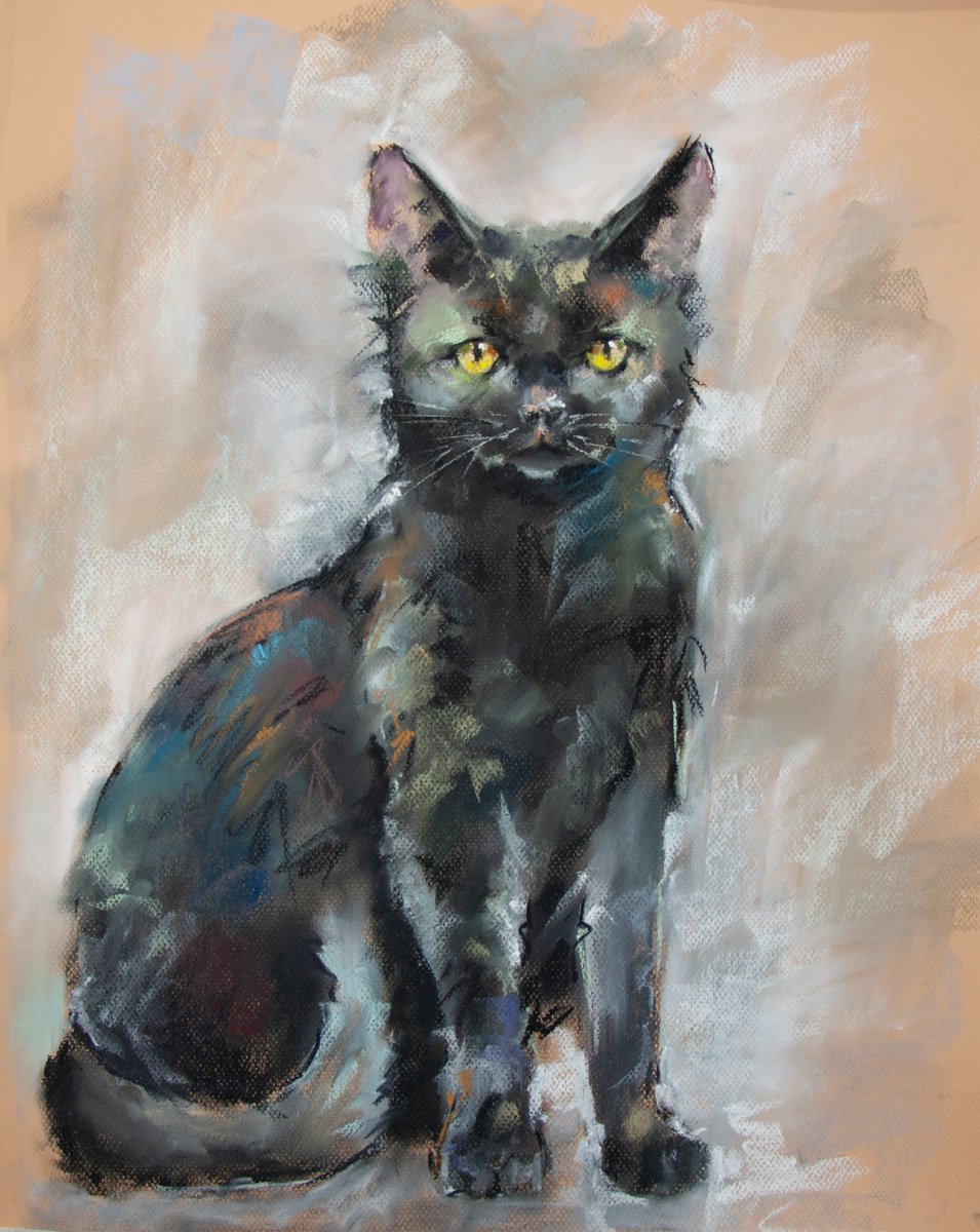 Black cat by Rina Gerdt