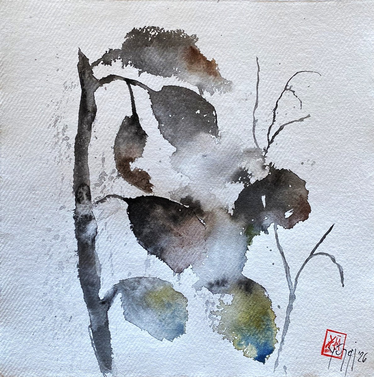 Organic Watercolour , Lauro By YS?rei, 12 X 12, Artwork For Sale On Artfinder