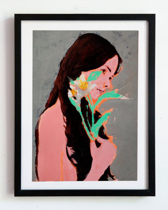 Girl with flower