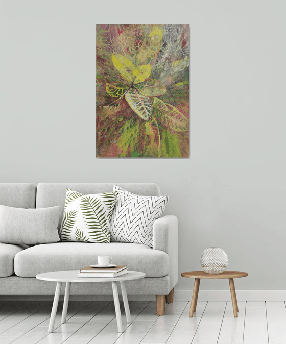 Croton in yellow