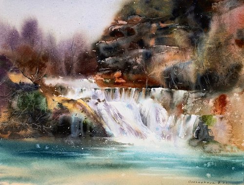 Waterfall #4 by Eugenia Gorbacheva