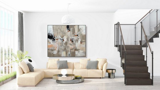 Tranquility - XL LARGE,  TEXTURED ABSTRACT ART – EXPRESSIONS OF ENERGY AND LIGHT. READY TO HANG!