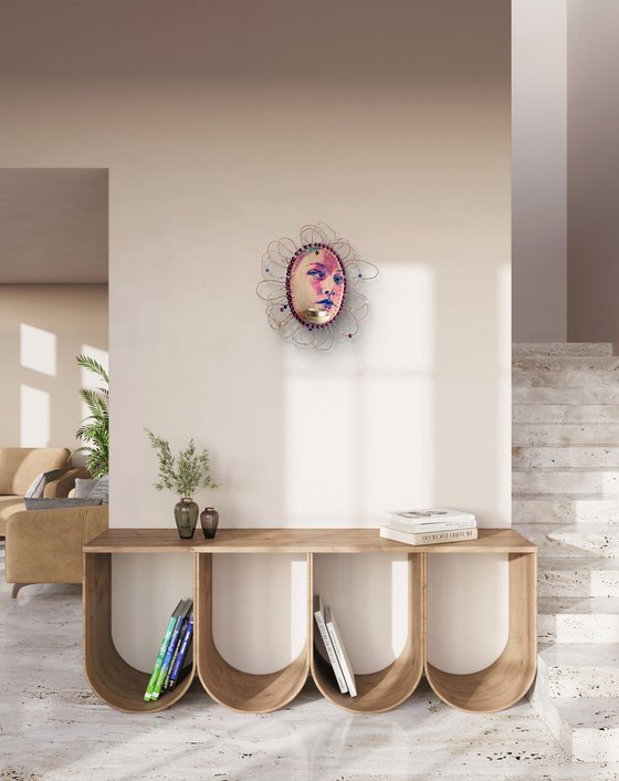 Clay female face
