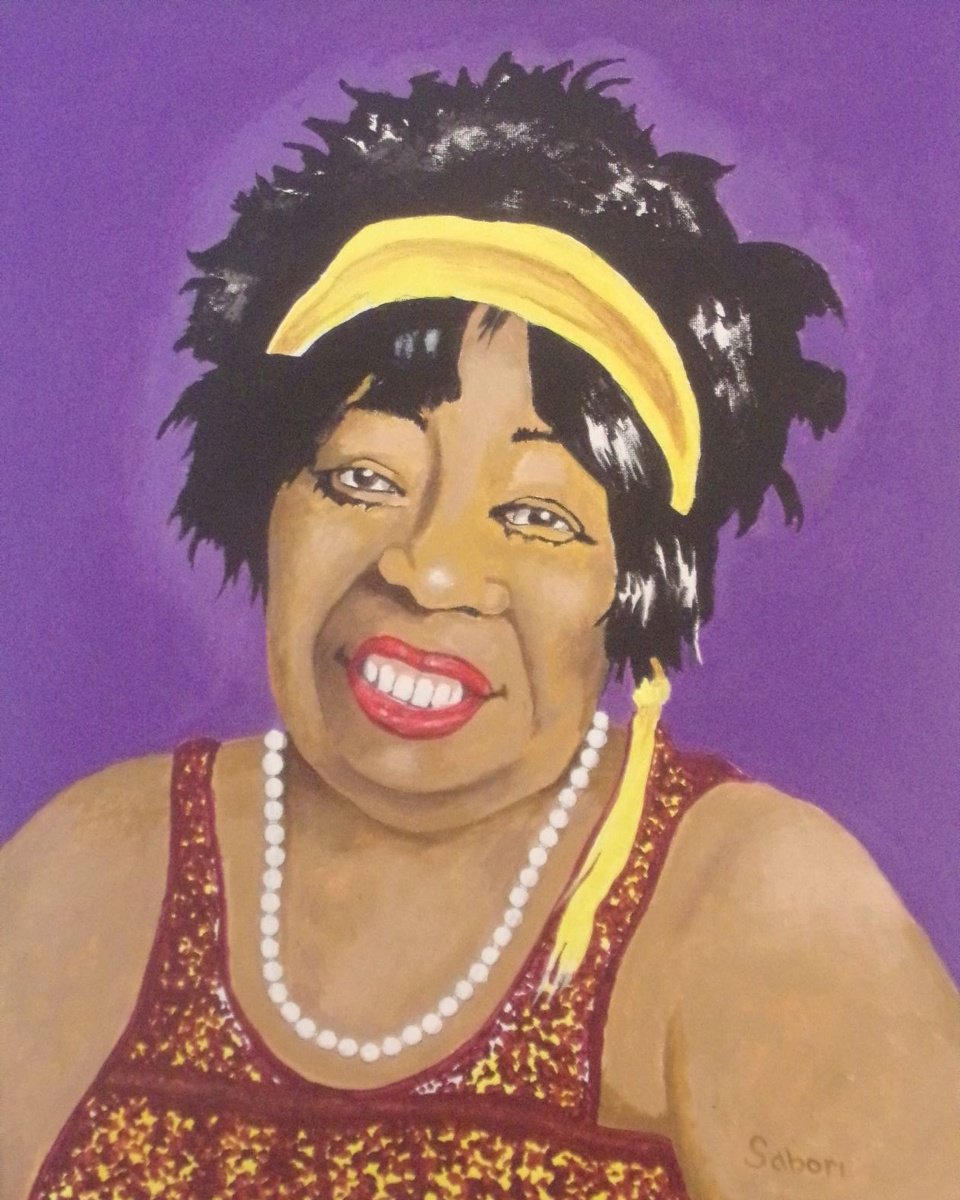 Photorealistic Portrait Painting By Andrew Sabori, 16 X 20, Ma Rainey, Original Artwork