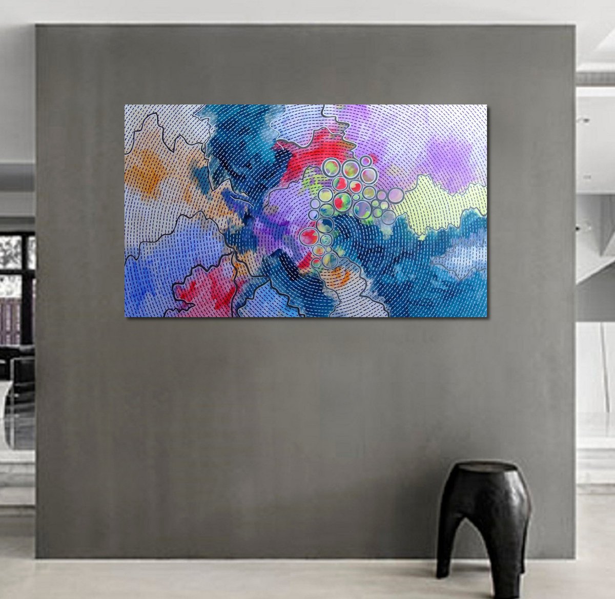 Forever - Extra Large Painting - Shipping - Rolled in a Tube by Marina Krylova