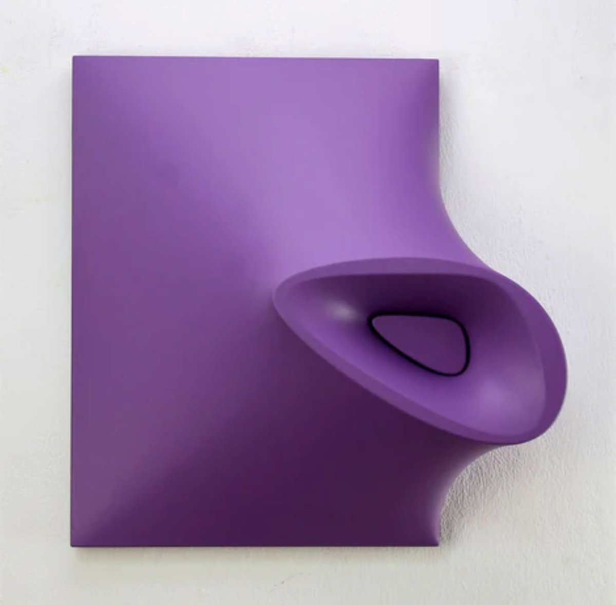 Abstract Sculpture By Alessandro Butera, 16 X 16, Italian Style Violet, Original Artwork