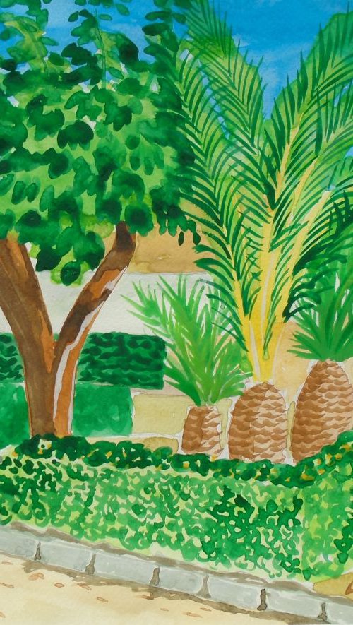 Palms in Parc Raco by Kirsty Wain