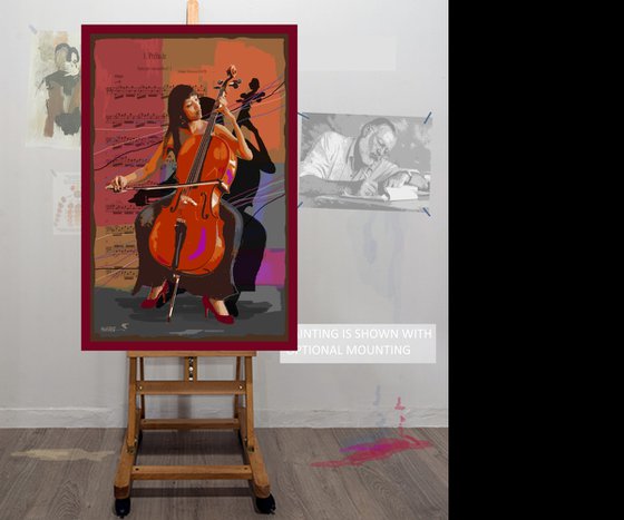 BACH CELLO SUITE #1   33"X51"