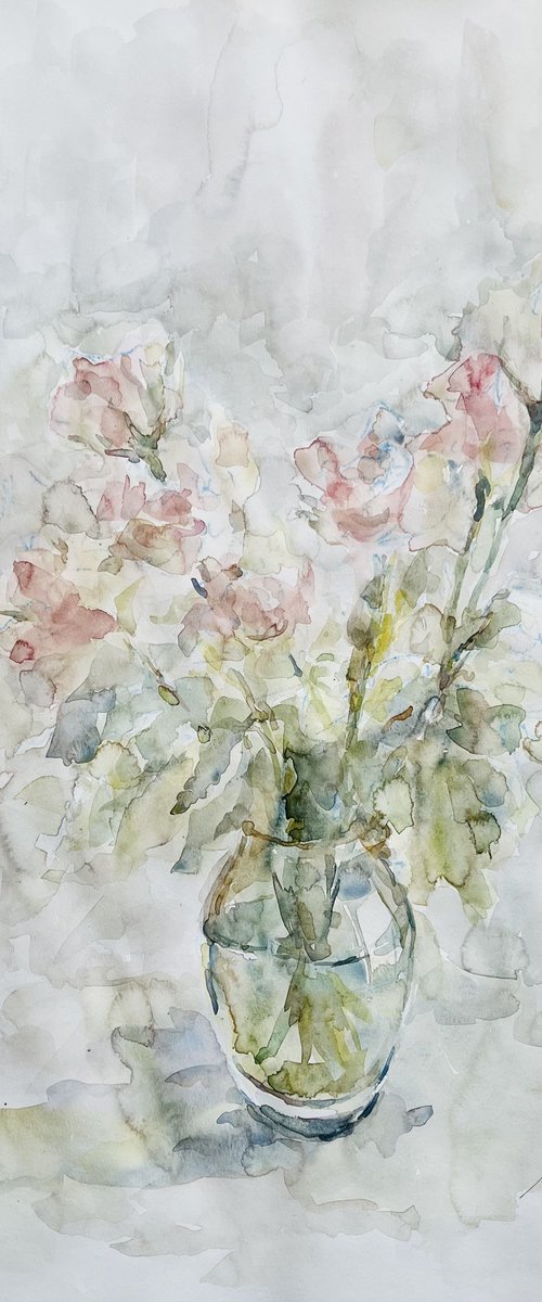 Roses 50x65 cm 2025 by Elena Klyan