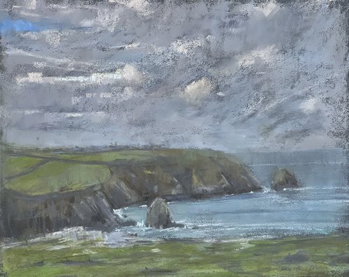 Storm over Tintagel by Louise Gillard