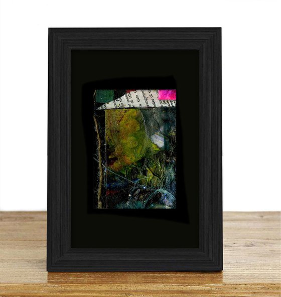 Abstract Collage 6 - Small abstract painting by Kathy Morton Stanion