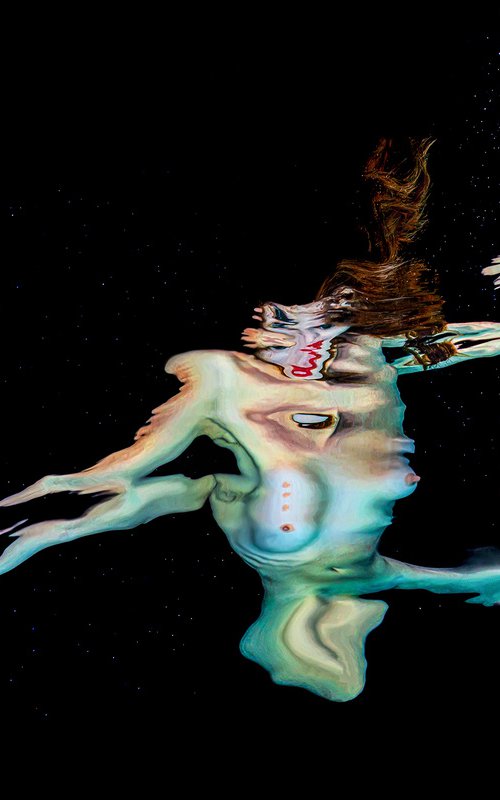 Hot Lure - underwater photograph - from series REFLECTIONS - print on paper by Alex Sher