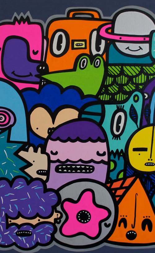 Storm Grey Crowd by Kev Munday
