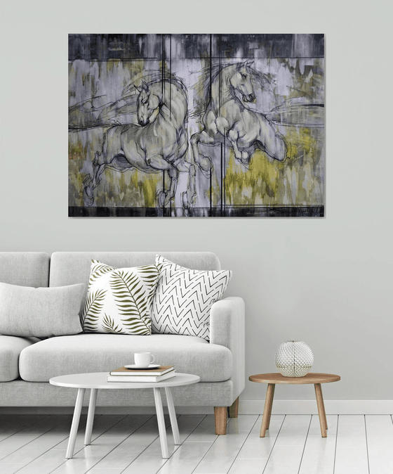 Carousel of Rain and Sun. Horses