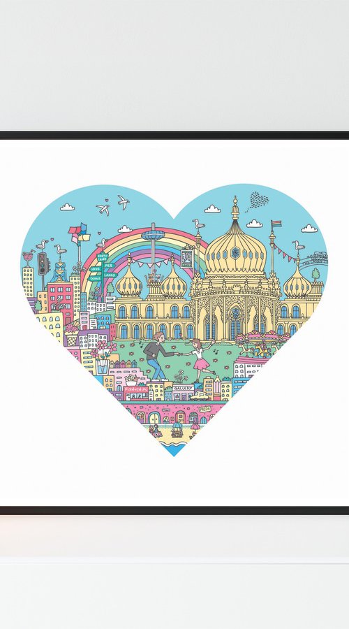 Brighton Love (UNFRAMED) by Lauren Nickless