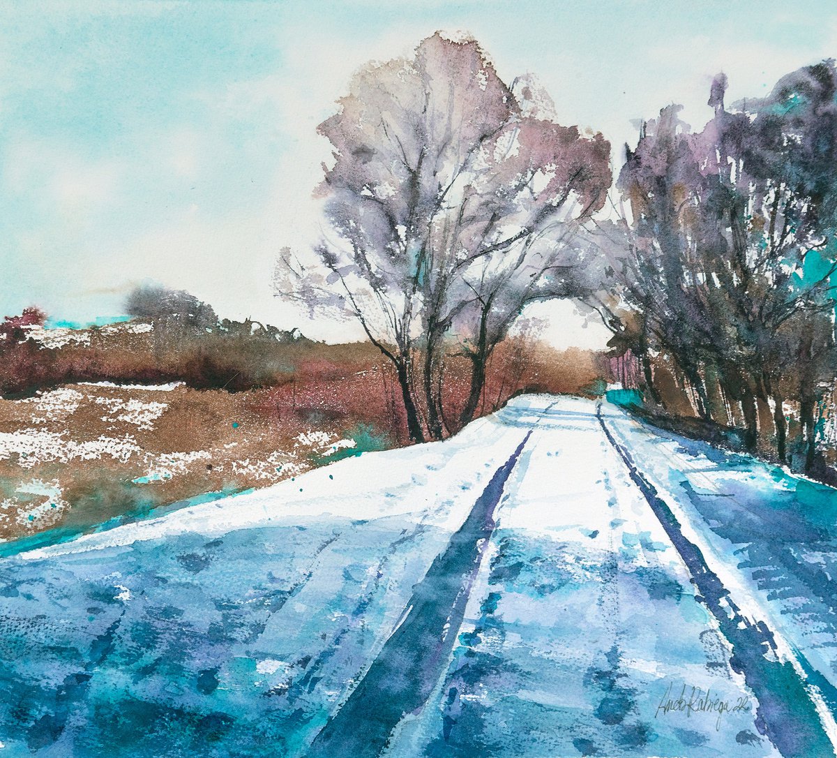 Winter road by Aneta Kamraj - Rabiega