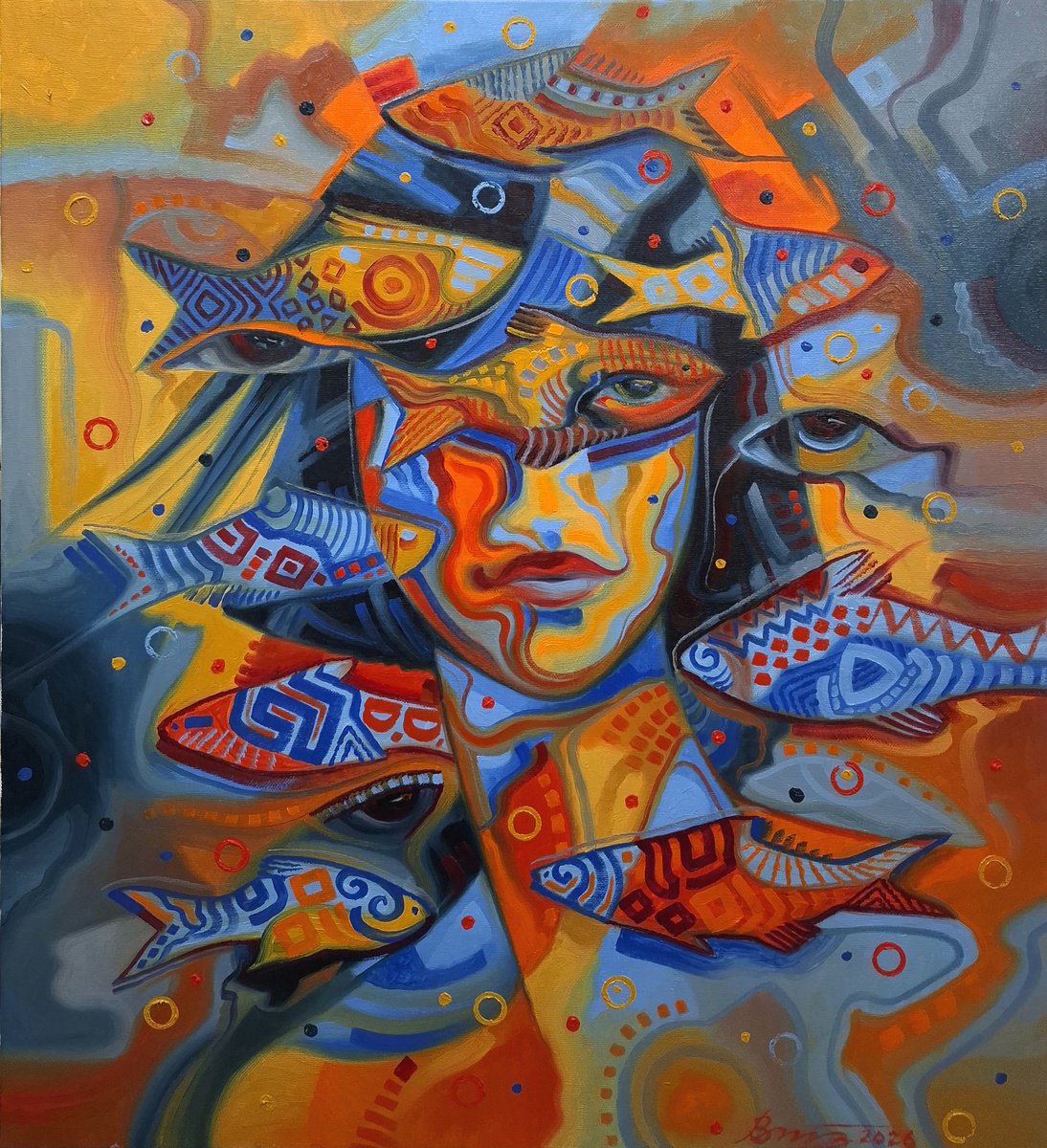 Surrealistic Oil Painting , Colour Movement By Serhii Voichenko, 22 X 24, Artwork For Sale On Artfinder