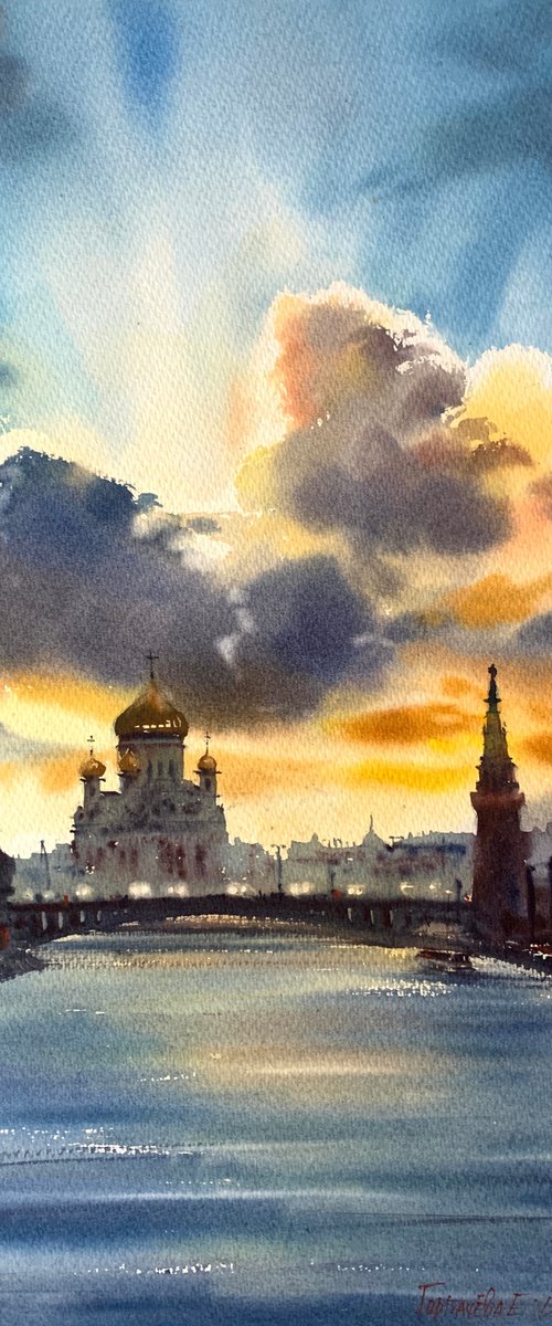 Sunset over Moscow #2 by Eugenia Gorbacheva