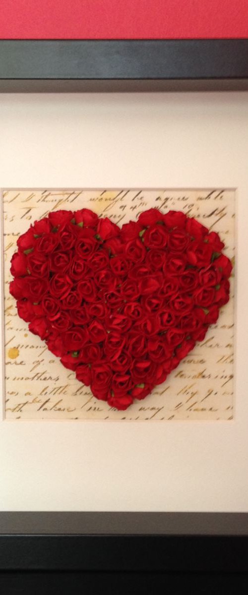 Old letter of Love, 2016 Heart of Roses by Hernan Reinoso