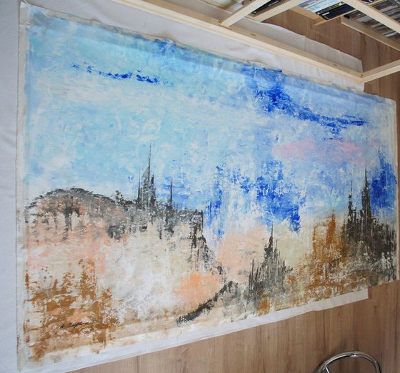 CANVAS ONLY - Middle Earth - 200 x 100 cm - XXXL (80 x 40 inches)