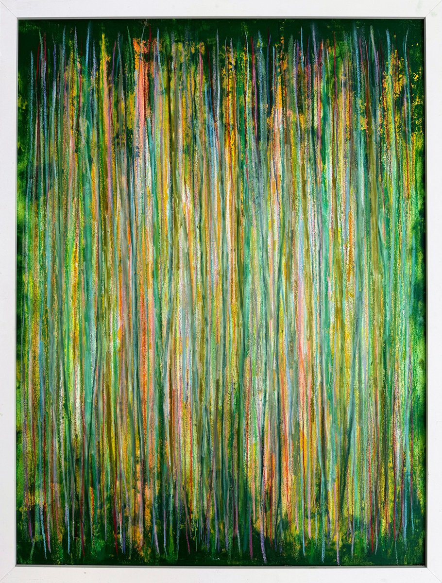 Expressive Painting , Weeping Willow N.8 By Stefano Pallara, 25 X 33, Artwork For Sale On Artfinder