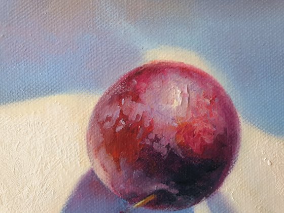 "Honey plums. "  still life summer liGHt original painting  GIFT (2020)