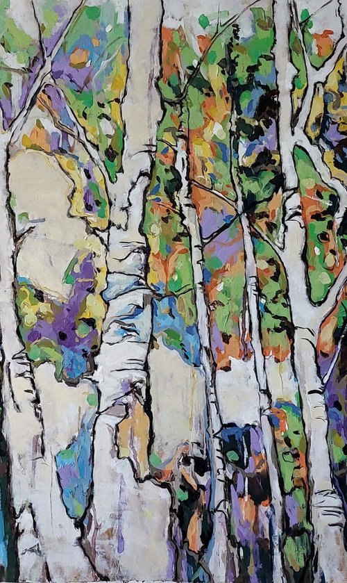 Bosco con microplastiche - Forest with microplastics by Cinzia Busto